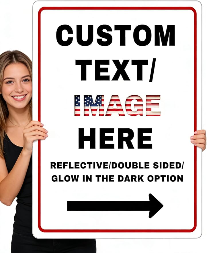 Custom Directional Arrow Sign Large, Personalized Metal Address Plaque - Image 2