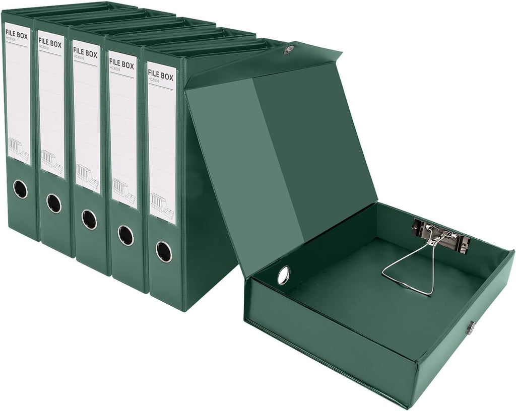 HUA JIE A4 Storage File Boxes Plastic Archives Cases