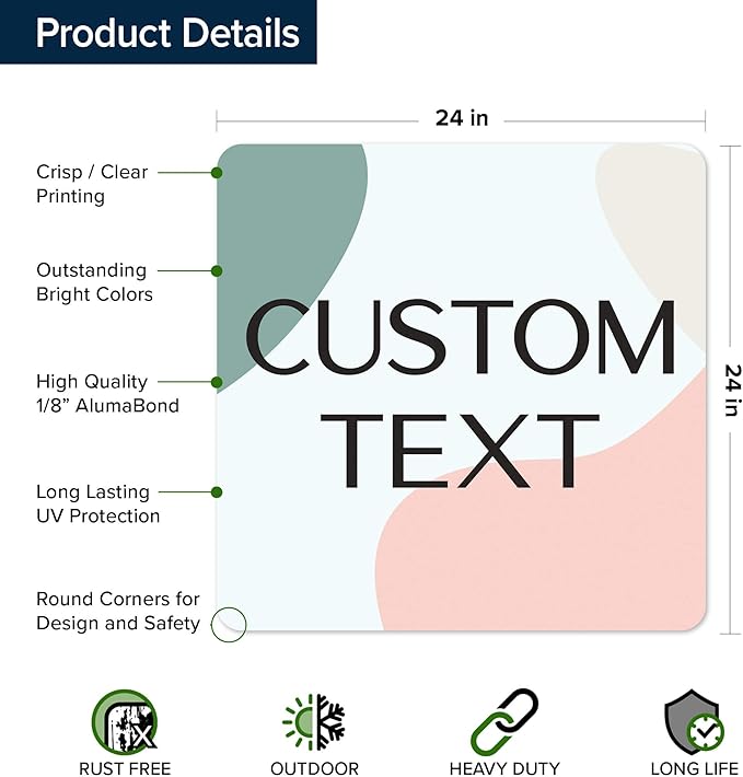 Custom Sign, Custom Street Sign, 11 Font Colors, 13 Font Styles, 4 Hole Options - Image 6