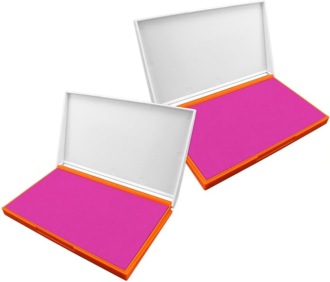 2 Pack Plastic Case Stamp Pad Large Size by ZIGEL