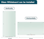 J&J worldwide Glass Whiteboard 6' x 3', Frosted Glass Dry Erase Board - Image 6