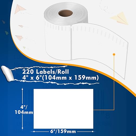 L LIKED 880 PCS 4"x 6" Direct Thermal Labels White Perforated Shipping Label - Image 3