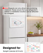 Magnetic Mount for Skylight Calendar 15” (Gen 2), Refrigerator Metal Surface Adapter with Dual Magnets, White Back Plate Stand Accessory for Kitchen Command Center