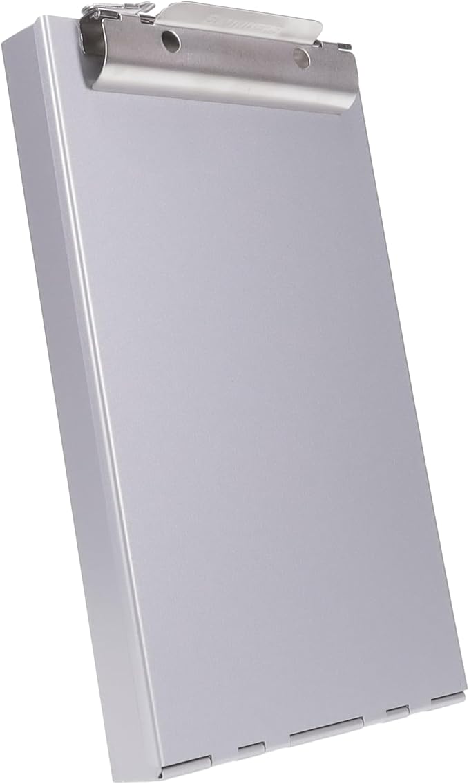 Saunders Metal Clipboard with Storage, Memo Size Paper Organizer, Steel Clip - Image 4