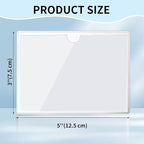 zandfelo 50 Pack 3'' x 5'' Clear Adhesive Index Card Pockets, PVC Labels Holders - Image 3