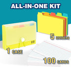H4D 3x5 Index Card Case with 100 Heavyweight Ruled Index Cards and Dividers - Image 2