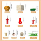 100 Pcs Wood Push Pins, CNYMANY Colored Thumbtacks - Image 2