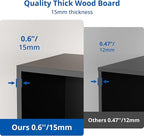 Cozy Castle Black Bookshelf, 3-Tier Open Shelf Bookcase, 10 Cube Storage - Image 3