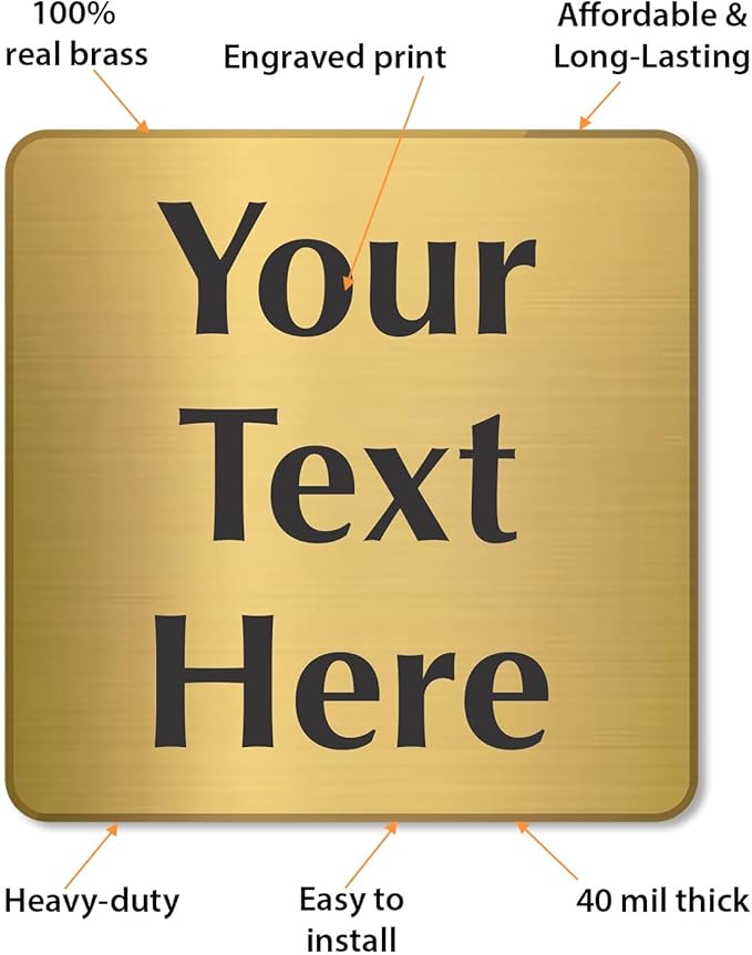 SmartSign Custom Brass Sign - Image 4