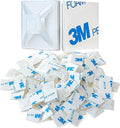 XHF 200 PCS 1/2" White Self Adhesive Cable Zip Tie Mounts Wire Cable Clips by XHF