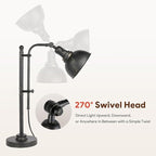 VONLUCE Rustic Desk Lamp Bronze Adjustable, Industrial Style Metal Task Lamps - Image 4