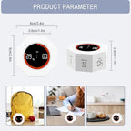 GuDoQi Digital Productivity Timer, Octagon Rotating Pomodoro Timers - Image 2
