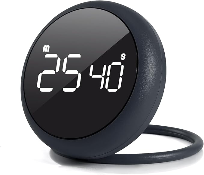 Stell Gray Quick Que Kitchen Timers, Visual timers Large LED Display Magnetic by Unknown