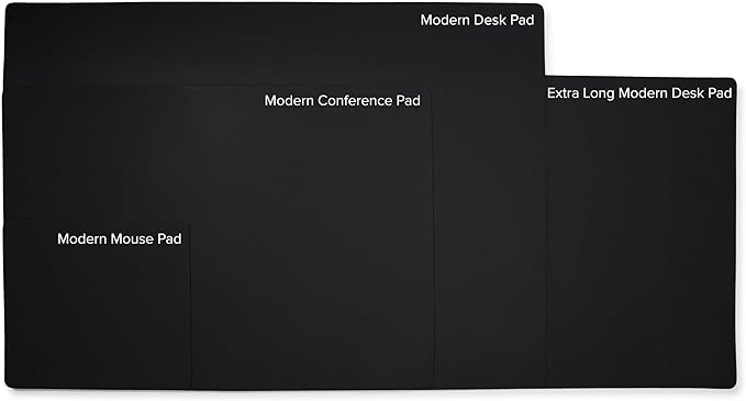 Leatherology Premium Black Full Grain Leather Modern Conference Pad – Slim Desk - Image 4