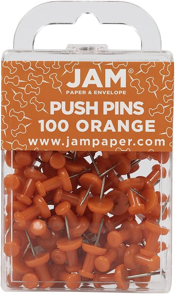 JAM PAPER Colorful Push Pins by JAMPaper