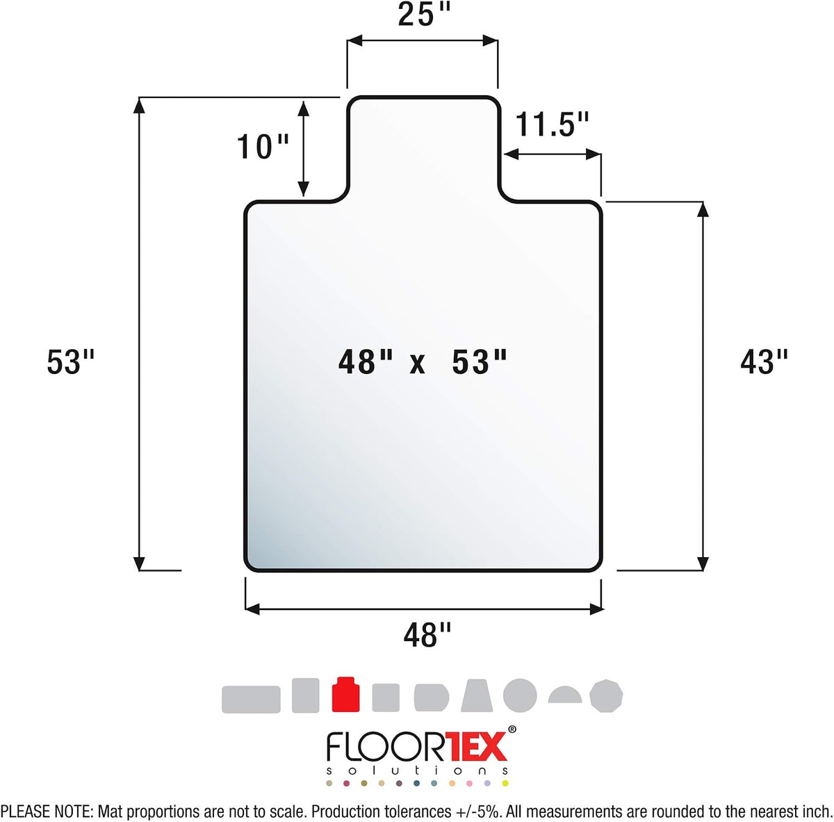 Floortex® Exclusive Ultimat® Polycarbonate Lipped Chair Mat for Carpets up to...