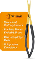 Cross Edge Spring Scissors 5 Inch straight Stainless-Steel Precision Eyebrow & by MyLashToolsByCrossEdge