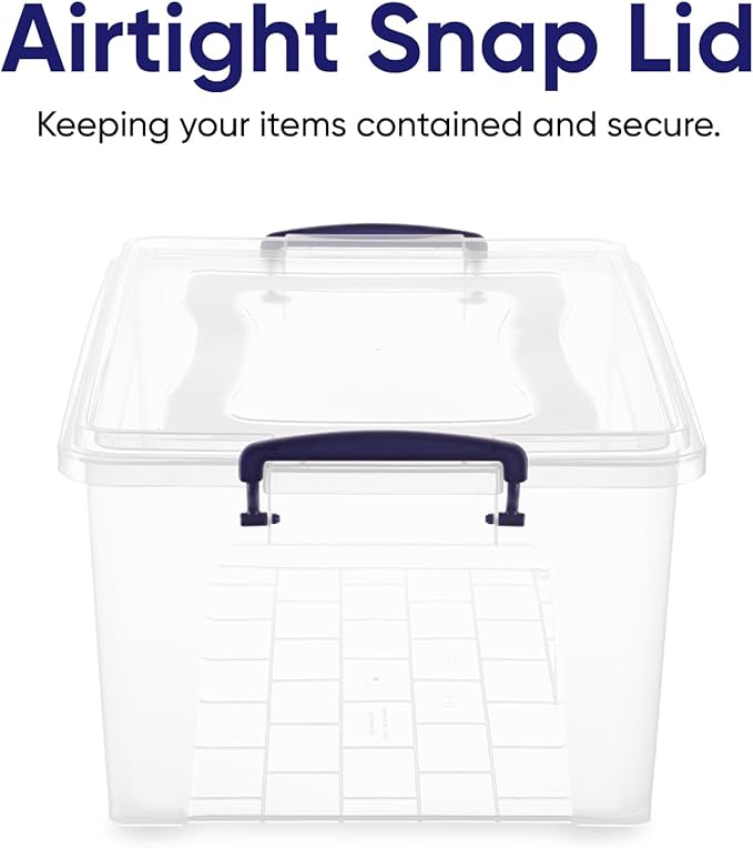 Superio Storage Bins with Lids, Stackable Totes, BPA Free, Odor Free, Organizer - Image 5