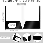 Jutom 50 Pcs 2 Pocket Glossy Paper Folders Glossy Paper Laminated Portfolios - Image 2