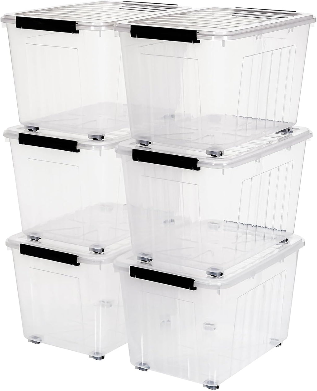 Citylife 82 QT Clear Plastic Storage Bins