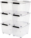 Citylife 82 QT Clear Plastic Storage Bins