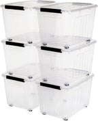 Citylife 82 QT Clear Plastic Storage Bins