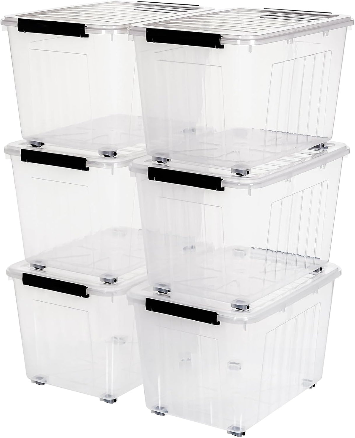 Citylife 82 QT Clear Plastic Storage Bins