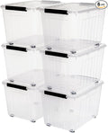 Citylife 82 QT Clear Plastic Storage Bins by Anywish