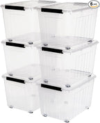 Citylife 82 QT Clear Plastic Storage Bins by Anywish