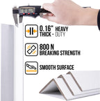 24" x 2" x 2" Reinforced Cardboard Edge Protectors, White (Pack of 12) – 0.16" Thick Heavy-Duty Cardboard Corner Protectors for Shipping – American Quality V-Board Pallet Edge Protectors | 0.16" Thick Heavy-Duty Cardboard Corner Protectors for Shipping