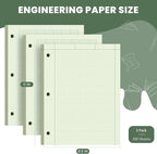 Engineering Paper 8.5 x 11, 3 Pack Engineering Notebook, 5x5 Quad Ruled - Image 2