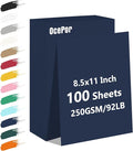 OcePor 100 Sheets Navy Blue Cardstock Paper, Colored Printer Paper 8.5 x 11 by OcePor