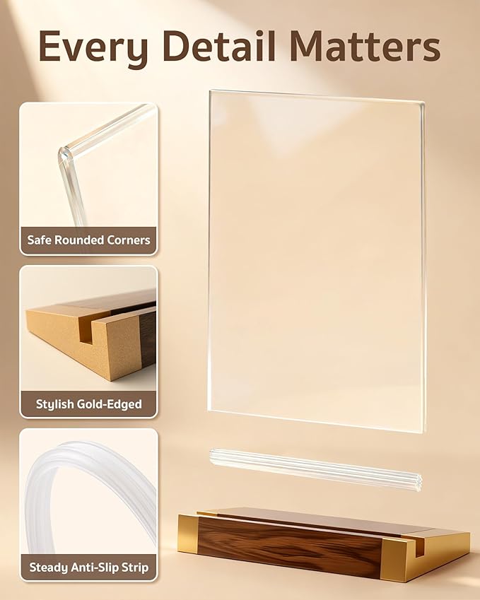 1 Pack Acrylic Sign Holder 8.5 x 11 Inch - Image 6