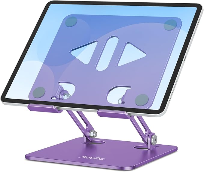 Aoviho Tablet Stand Holder for Desk, Adjustable Desktop Tablet Holder, Foldable - Image 7