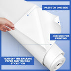 Ireer 24 Inch x 100ft Glossy White Permanent Vinyl Printable Adhesive Vinyl Roll Peel and Stick Sticker Paper for All Professional Inkjet Printers for Office DIY Factory Enterprise, 10 Mil Thick