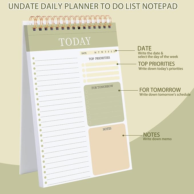 Thboxes 2 Packs To Do List Notepad, Total 208 Pages To Do List Notebook A5 - Image 7