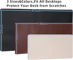 Wolaile Desk Blotter Pad, 36x17 inch PU Leather Computer Mouse Mat, Non-Slip - Image 5