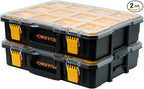 POWERTEC Small Parts Organizer & Tool Box – 10 Compartments, IP65 Water & Dust by POWERTEC