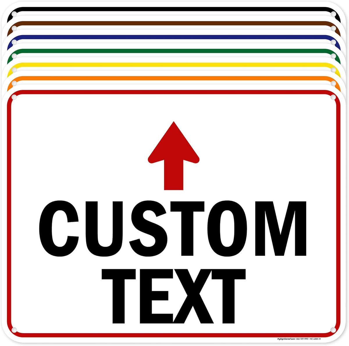 Custom Arrow, Custom Directional Sign, Up Arrow, 18x24 Inches, 55 mil thick