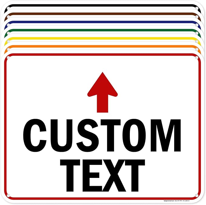 Custom Arrow, Custom Directional Sign, Up Arrow, 18x24 Inches, 55 mil thick by MySignCenter