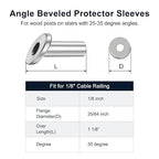 BLIKA 20 Pack 25 30 35 Degree 1/8" Angle Beveled Protector Sleeves, Angled Post - Image 2