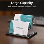 PecMuikee Business Card Holder for Desk，Acrylic Business Card Display Stand - Image 3