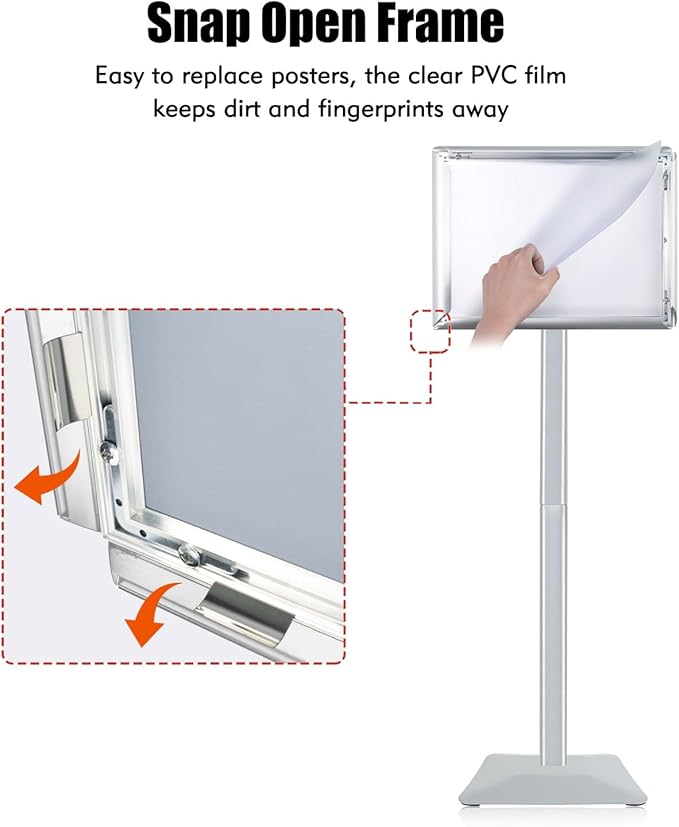 Golemas Sign Stand for Display, 11lbs Integrated Rod Heavy Duty Pedestal Floor - Image 5