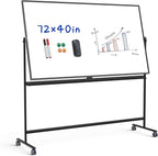 Rolling Whiteboard/w Height Adjustable, Mifuro 72 x 40 Large Portable Dry Erase by MifuroOfficeProduct