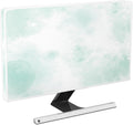 Baocicco Abstract Watercolor Waterproof TV Display Screen Cover 65 Inch Cyan