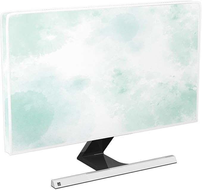 Baocicco Abstract Watercolor Waterproof TV Display Screen Cover 80 Inch Cyan by Baocicco