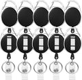 Retractable Badge Holder with Carabiner Reel Clip and Key Ring by moeverEx