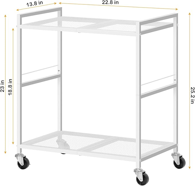 OYEAL Computer Tower Stand, PC Tower Stand Metal Rolling Cart Holds up to 40lbs - Image 2