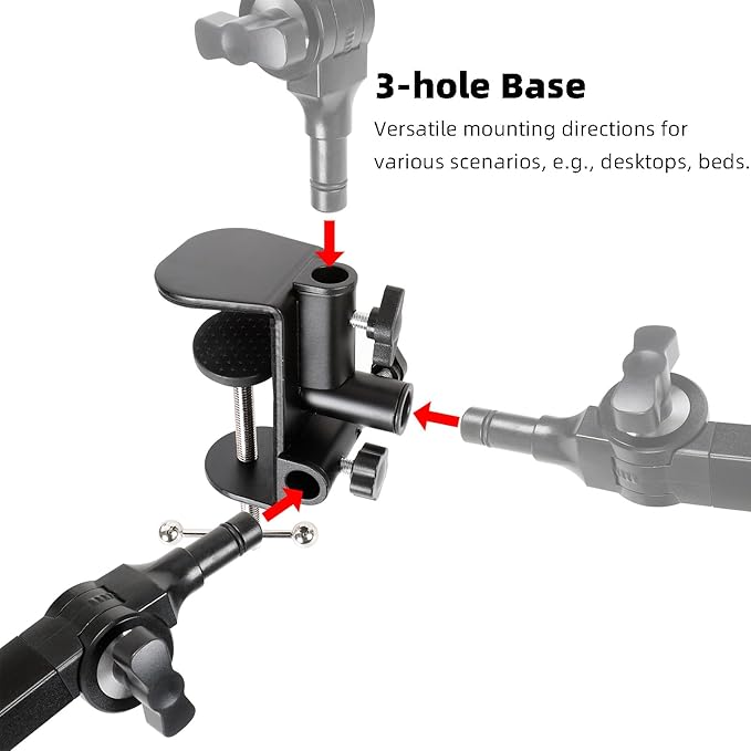 ZUZUXI iPad Desk Mount, Adjustable Foldable Tablet Aluminum Arm, 360° Rotation - Image 6