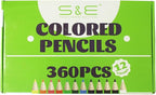 S & E TEACHER'S EDITION Colored Pencils 360Pcs, Coloring Pencils Set Drawing - Image 8